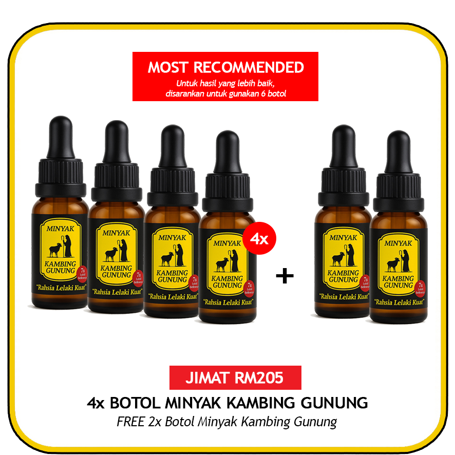 4x MINYAK KAMBING GUNUNG + FREE 2X BOTOL